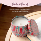 Andme-Tin Candle Jar with Soy Wax - Rose